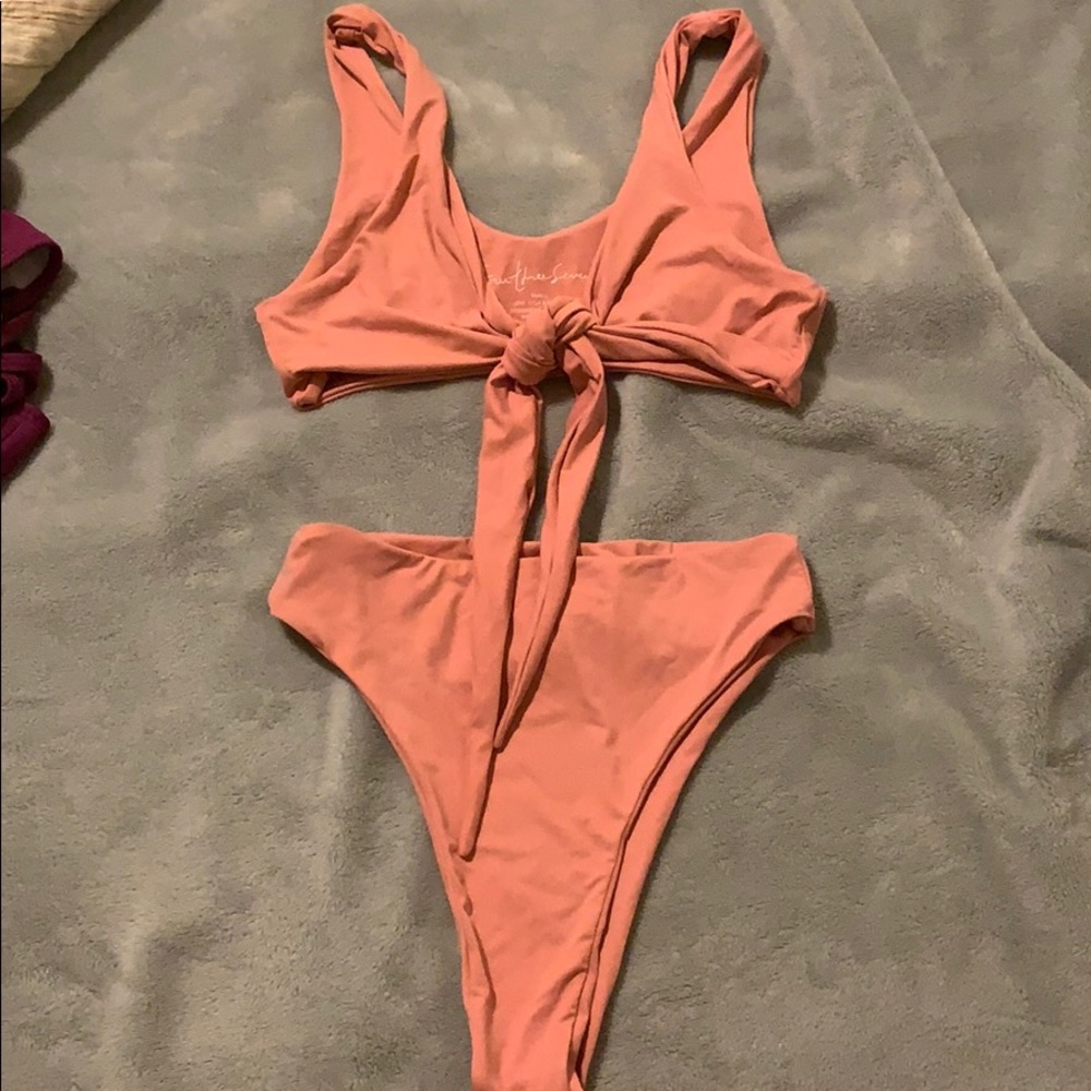 437 Swim Kenzie top & Aubrey bottom Rose